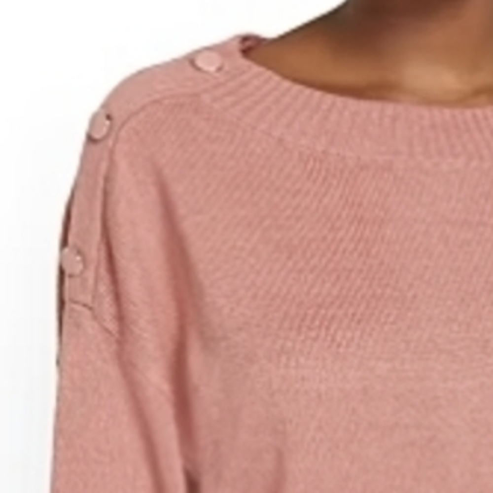 Button Shoulder Pullover Sweater - Picture 2 of 8